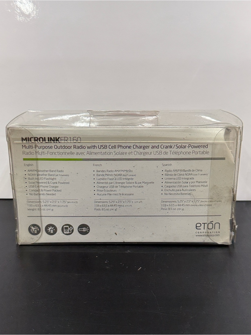 Eton Microlink R160 Red Portable Multi-Purpose Radio - Picture 3 of 3